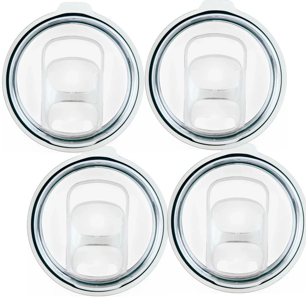 4-Pack Polar Camel Slide Lid Replacement 20 30 40 oz Tumbler XL Straw Hole Clear